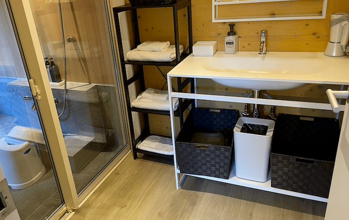 ドッググランピング河口湖の洗面台